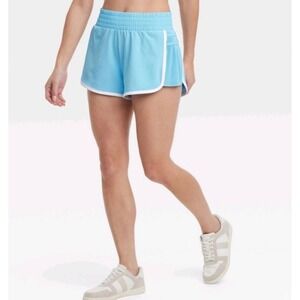 All In Motion Women XXL Light Blue Pleated Side Trim Athletic Shorts 214104595